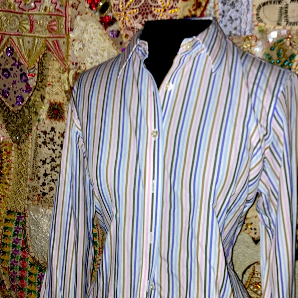 100% Cotton Multiple Colored 7 Button Collard Blo… - image 2